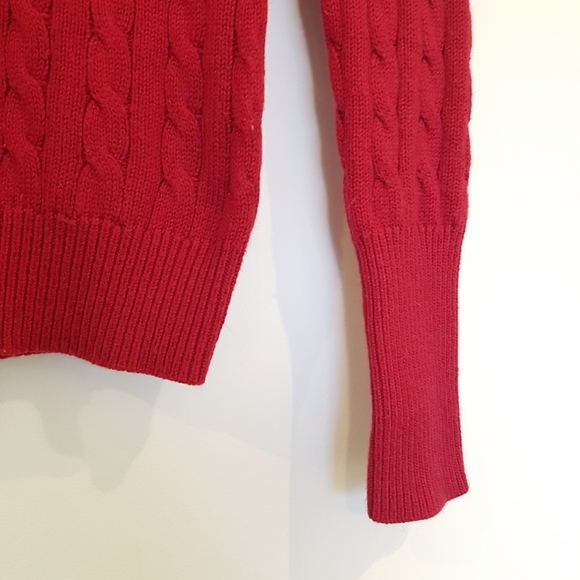 GAP Red Cable Knit Sweater XS - Picture 4 of 5